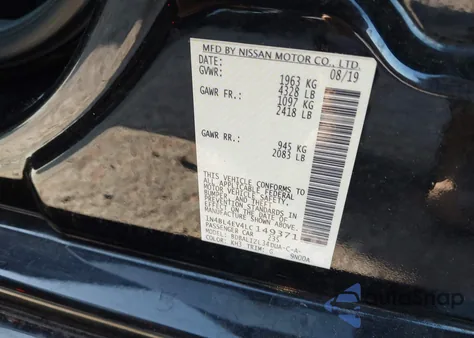 2020 Nissan Altima Sl из США, поврежденный, VIN 1N4BL4EV4LC149371